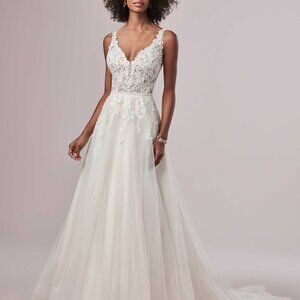 Rebecca Ingram "Miriam" A-Line Lace Wedding Gown - Flexible Alterations!